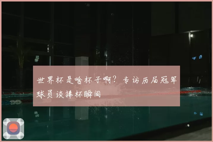 世界杯是啥杯子啊?专访历届冠军球员谈捧杯瞬间