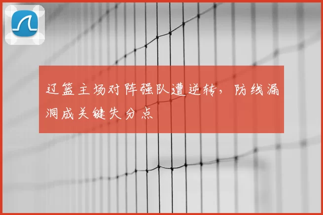 辽篮主场对阵强队遭逆转,防线漏洞成关键失分点